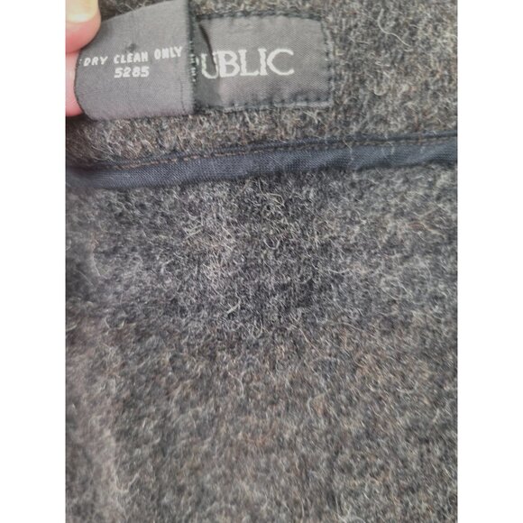 Vintage Banana Republic Wool Blend Vest Men Sz S Brown Gray Stripe Hong Kong - Picture 10 of 13